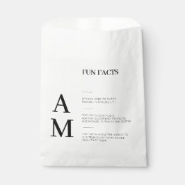 Modern Roligt Facts Bold Black Initialer Bröllop