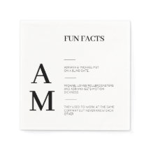 Modern Roligt Facts Bold Black Typography Bröllop