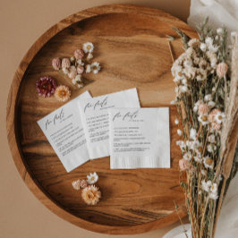 Modern Roligt Facts Bröllop Napkins Pappersservett