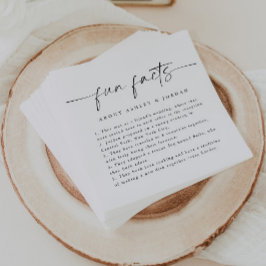 Modern Roligt Facts Bröllop Napkins Pappersservett