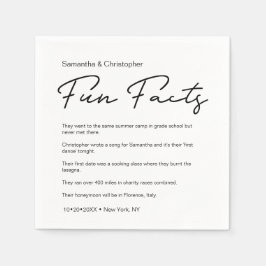 Modern Roligt Facts Personligt bröllp Pappersservett