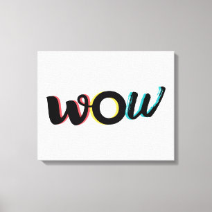 Modern, roligt, färgstark typografi av Wowen Canvastryck
