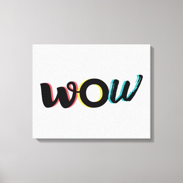 Modern, roligt, färgstark typografi av Wowen Canvastryck (Framsida)