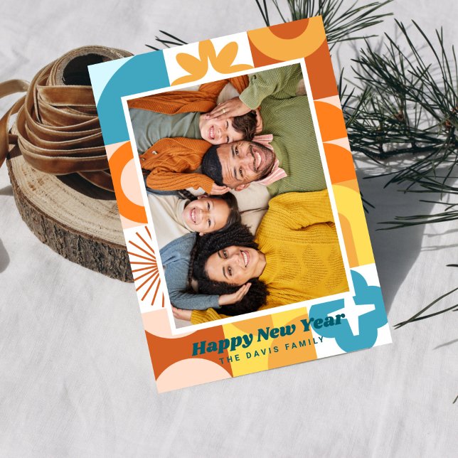 Modern Roligt i mitten av århundradet - nytt år Inbjudningar (Skapare uppladdad)