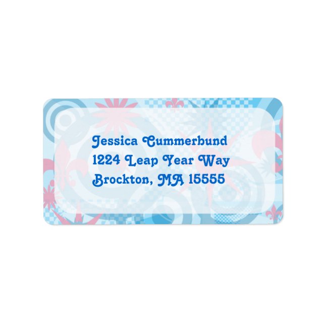 Modern Roligt Indie Vibes Art Design-utseende Adressetikett (Framsidan)