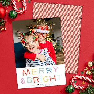 Modern Roligt - Julberöm och BrightStor-foto Julkort