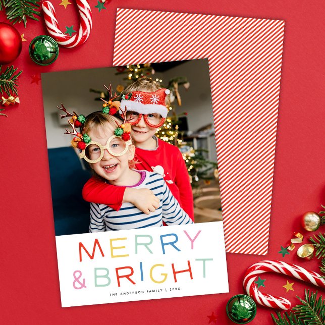 Modern Roligt - Julberöm och BrightStor-foto Julkort (Skapare uppladdad)