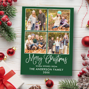 Modern Roligt Kalligrafi Juli Grönt 4 Foto Vykort