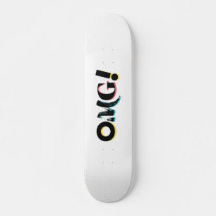 Modern, roligt, levande, djärv, trendig design av  mini skateboard bräda 18,5 cm