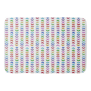 Modern, Roligt och färgstark Löv Bath Mat Badrumsmatta