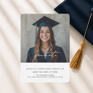 Modern Roligt Photo Studenten   Klass 2025 Inbjudningar
