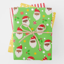 Modern Roligt Santa Rand jul Mönster Lime