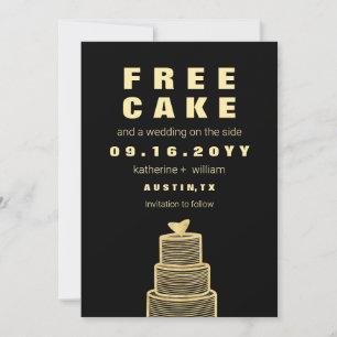 Modern Rollig Gratis Tårta Falsk Guld Folie Bröllo Spara Datumet