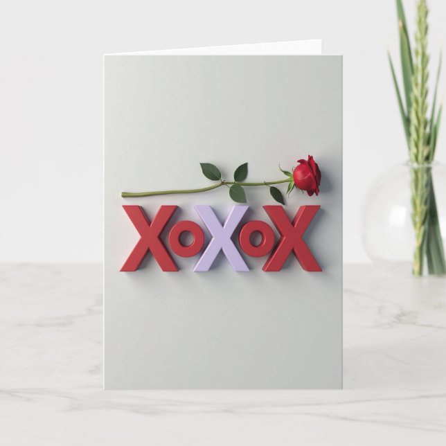 Modern Romance Xoxo Card Kort (Framsida)