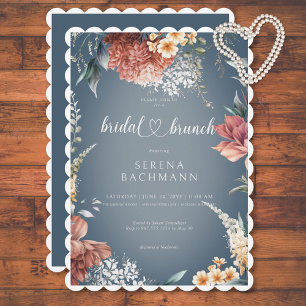 Modern Romantic Garden Blommigt Möhippa Brunch Inbjudningar