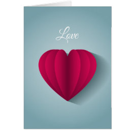 Modern Romantic Heart Kärlek Hälsningskort