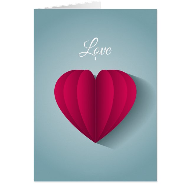 Modern Romantic Heart Kärlek OBS Kort (Framsidan)