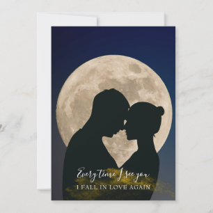 Modern Romantic Måne par Silhouette Spara Datumet