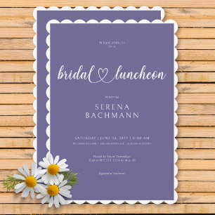 Modern Romantic Minimal Lavender Möhippa Luncheon Inbjudningar