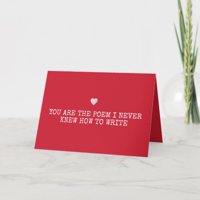 Modern Romantic Minimalist Valentine's Day Card  Helgkort (Framsida)