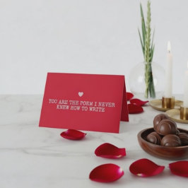 Modern Romantic Minimalist Valentine's Day Card  Helgkort