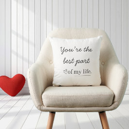 Modern Romantic Quote Throw Pillow Kudde