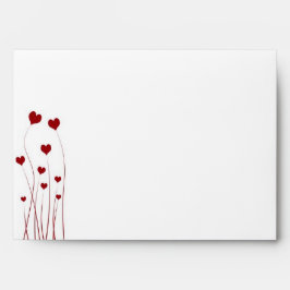 Modern Romantic Red White Kärlek Hearts