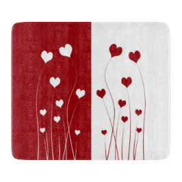 Modern Romantic Red White Kärlek Hearts