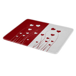 Modern Romantic Red White Kärlek Hearts