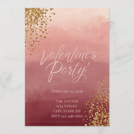 Modern Romantic Valentine’s Party Invitation Inbjudningar