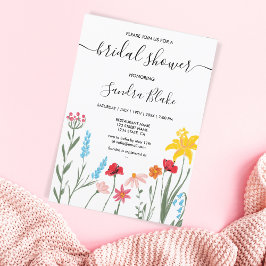 Modern Romantic WildblomBoho Vår Inbjudningar