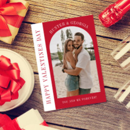 Modern romantisk bild av Alla hjärtans dag Julkort