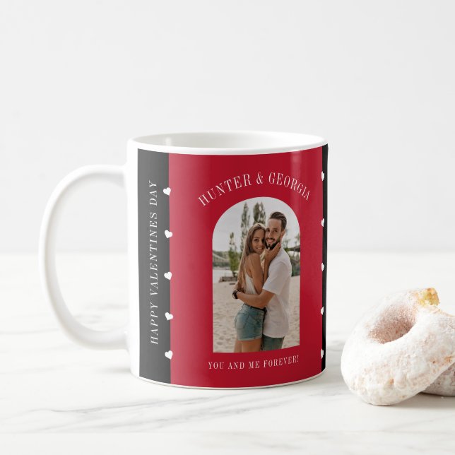 Modern romantisk bild av Alla hjärtans dag Kaffemugg (Med munk)