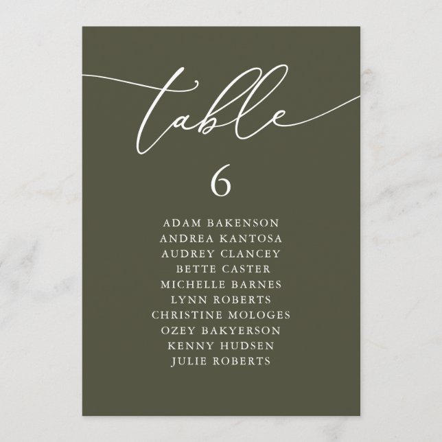 Modern Romantisk Gästplatskarta Bordskort Meny (Framsida)