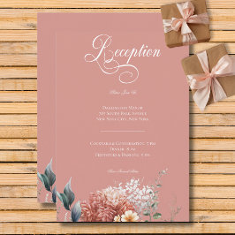 Modern Romantisk Rosa Garden Blommigt Recept Tilläggskort