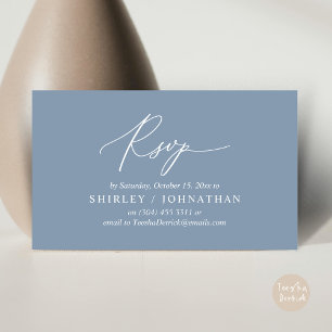 Modern Romantisk RSVP Bröllopsmiddagsinbjudan Tilläggskort