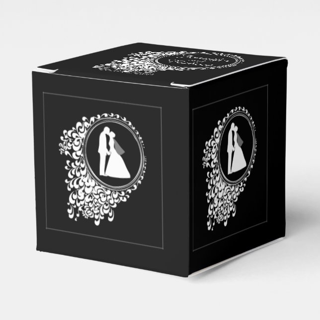 Modern romatisk Mörk med Silhouette-favoritruta Presentaskar (Framsidan Sidan)