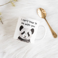 Modern romsk citat med svart och vit panda