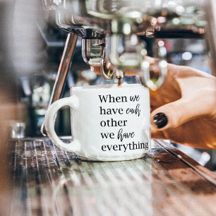 Modern romsk citattecken Loely Gift Espressomugg