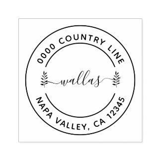 Modern Rond Returadress Anpassningsbar Rubber Frim Stämpel