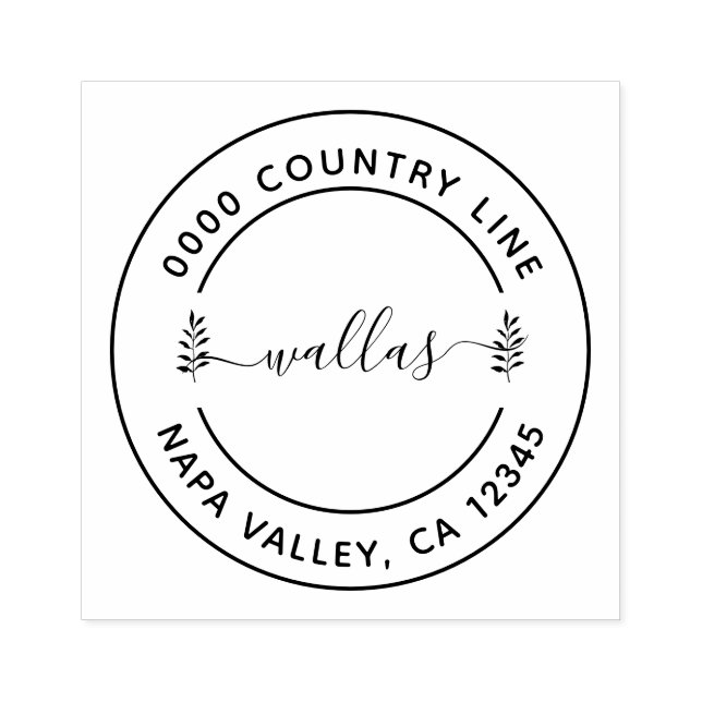 Modern Rond Returadress Anpassningsbar Rubber Frim Stämpel (Tryck)