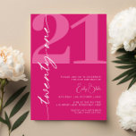Modern Rosa 21:a födelsedagen Party Inbjudningar<br><div class="desc">Denna minimalistiska typografi på 21:a födelsedag är perfekt för en modern födelsedagsfest. Den enkla designen har klassiskt vitt teckensnitt på rosans bakgrund. Anpassade i alla färg. Behålla designen minimal och elegant, som den är, eller anpassa den genom att lägga till egna bilder och teckningar. Om du vill göra en mer...</div>