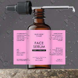 Modern Rosa 2 OZ Dropper Flaska Watersecure-etiket Mat Etiketter