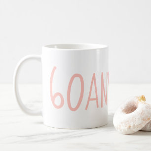 Modern Rosa 60 och Sassy 60:e födelsedagsgåva Kaffemugg