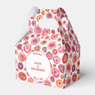 Modern Rosa Abstrakt Bröllop Presentaskar