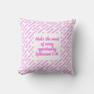 Modern Rosa Anpassade Christian Bible Verse Kudde