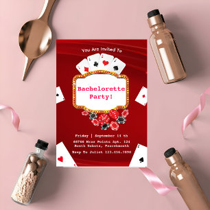 Modern rosa-bachelorette-fest helg inbjudningar