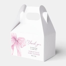 Modern Rosa Båge Bebis Shower Tack Presentaskar