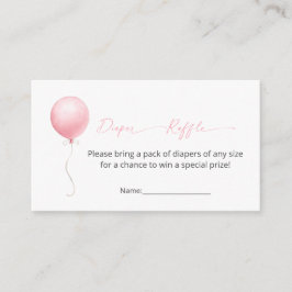 Modern Rosa-ballongen för babyskor Tilläggskort