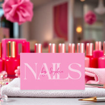 Modern Rosa Beauty Nail Salon Affärskort